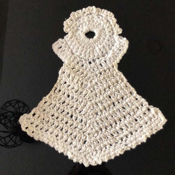 Crocheted “Angel” Dishcloth 👼 With Little Note 📝 - Picture 3 of 6